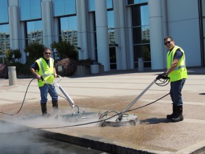 surface cleaners with workers